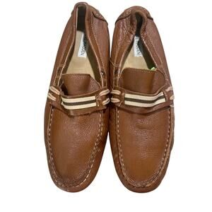 Steve Madden Leather Driving Loafers, Brown Moc Toe Slip On Drivers, Size 10